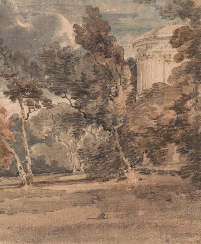 Ein Tempel im Harewood Park von Thomas Girtin